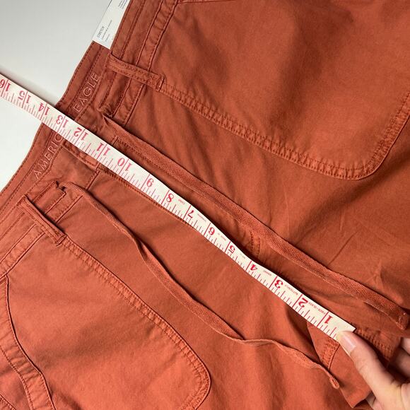 American Eagle Baggy Convertible Cargo Jogger Pants Terracotta Plus Size 18 - Picture 6 of 11
